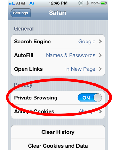 Tip: How To Turn On Private Browsing Mode On The IPhone & IPad | Art Of