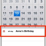 Birthdays on the iPhone