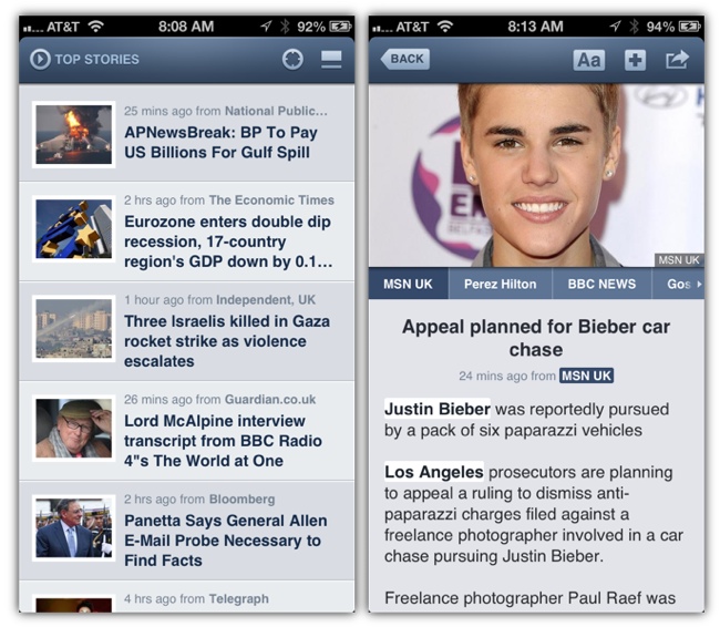 News 360 iPhone news app