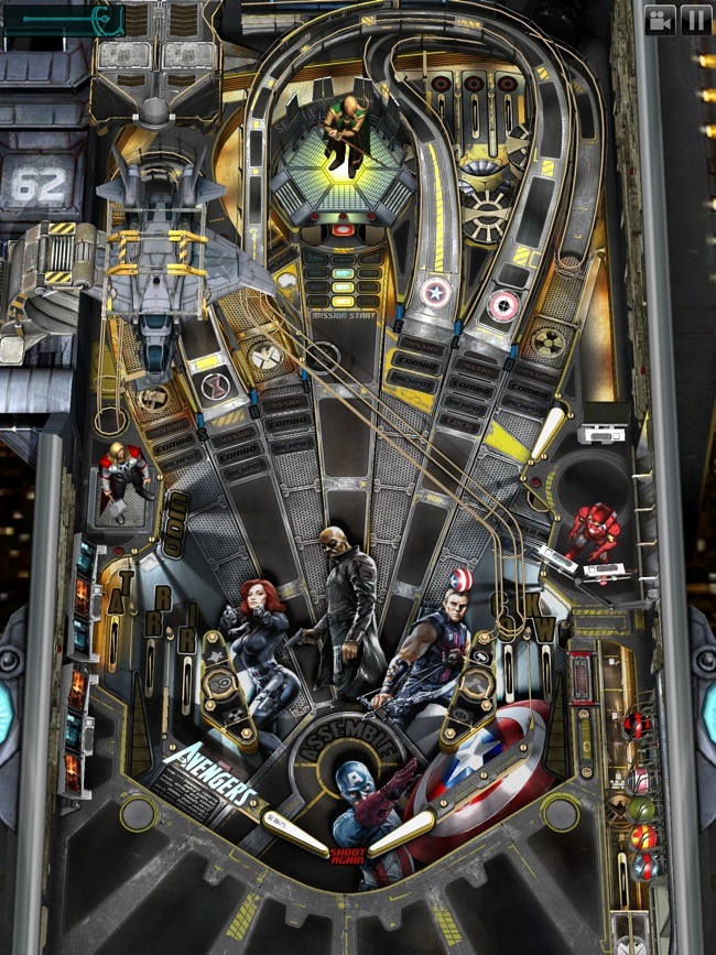 Avengers Table in Zen Pinball