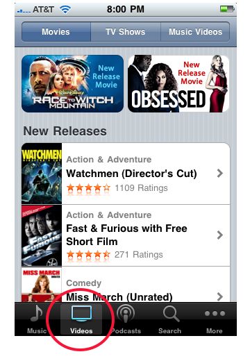 Rent Movie Directly onto iPhone