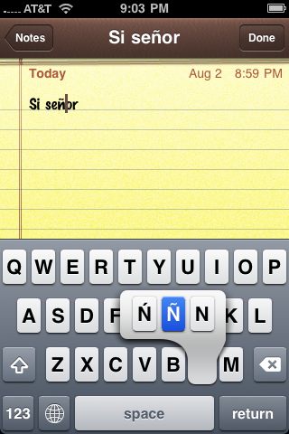 iPhone Accented Letters and Extra Characters
