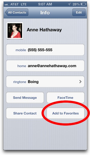 How to Add to Favorites List on iPhone