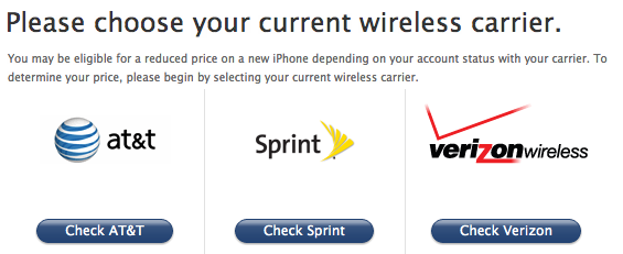 Apple Store Wireless Carrier Upgrade Eligibility Tool