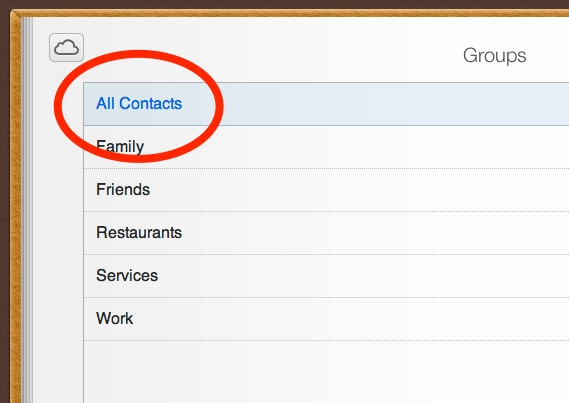 Select All Contacts in iCloud