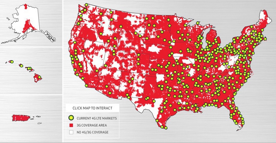 Карта покрытия 5g в сша