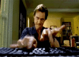 Animated Gif Jim Carrey Typing Wildly