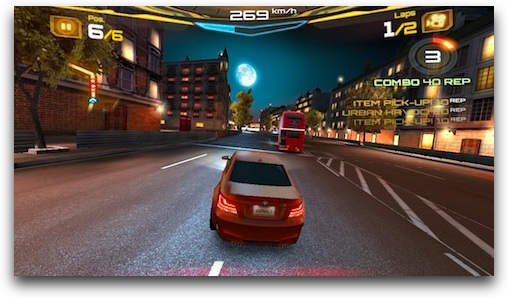 Asphalt 7 iPhone 5 game screen