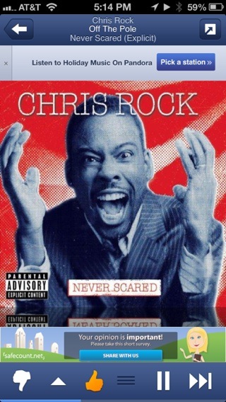 Chris Rock on Pandora iPhone App