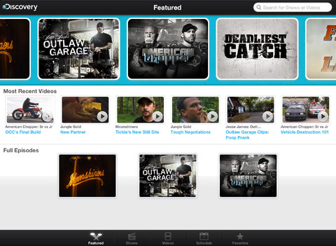 Discovery Channel HD app